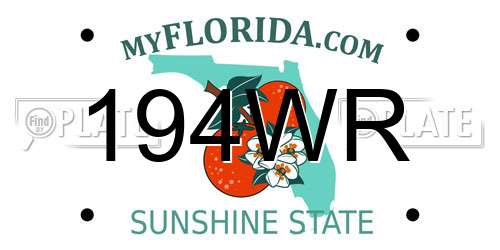 194WR Florida License Plate