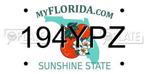194YPZ Florida License Plate