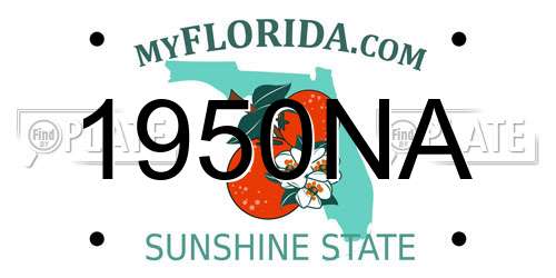 1950NA Florida License Plate