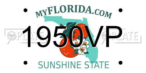 1950VP Florida License Plate