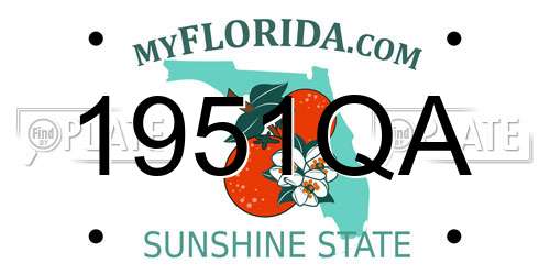 1951QA Florida License Plate