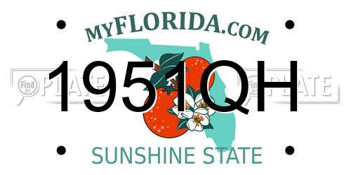 1951QH Florida License Plate