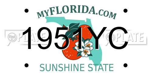 1951YC Florida License Plate