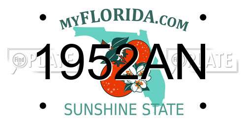 1952AN Florida License Plate