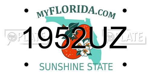 1952UZ Florida License Plate