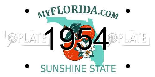 1954 Florida License Plate