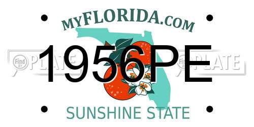 1956PE Florida License Plate