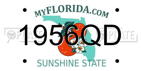 1956QD Florida License Plate