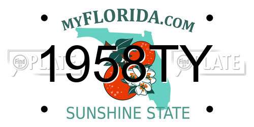 1958TY Florida License Plate