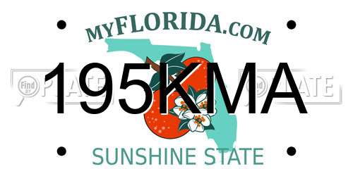 195KMA Florida License Plate