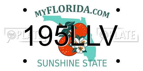 195LLV Florida License Plate