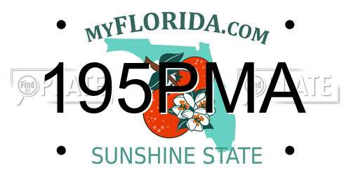 195PMA Florida License Plate