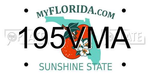 195VMA Florida License Plate