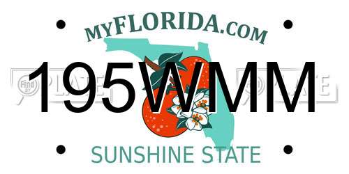 195WMM Florida License Plate