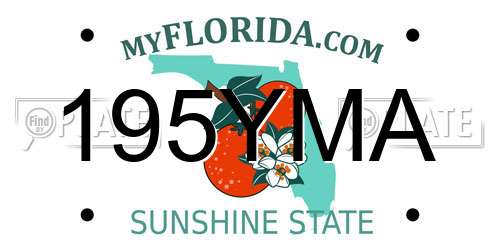 195YMA Florida License Plate