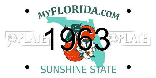 1963 Florida License Plate