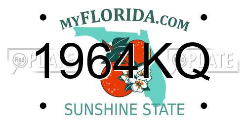 1964KQ Florida License Plate