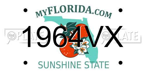 1964VX Florida License Plate