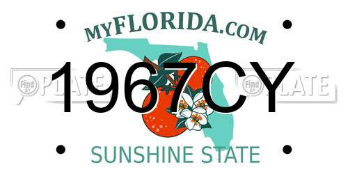 1967CY Florida License Plate