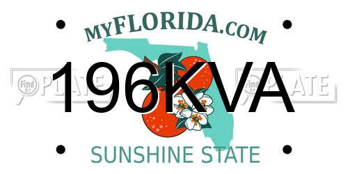 196KVA Florida License Plate
