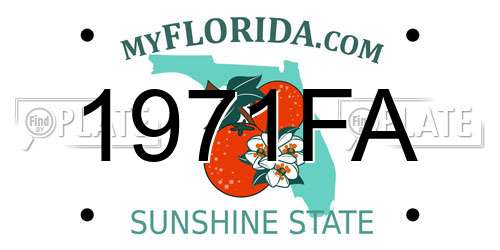 1971FA Florida License Plate