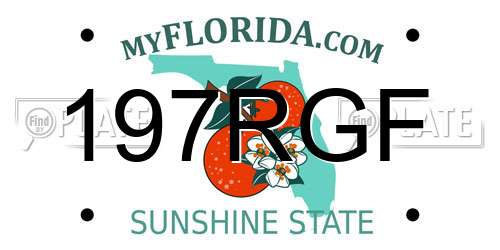 197RGF Florida License Plate