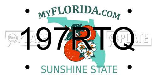 197RTQ Florida License Plate