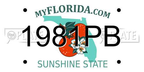 1981PB Florida License Plate