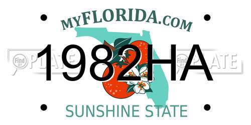 1982HA Florida License Plate