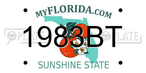 1983BT Florida License Plate