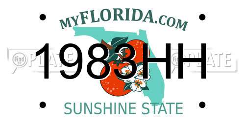 1983HH Florida License Plate