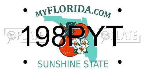 198PYT Florida License Plate