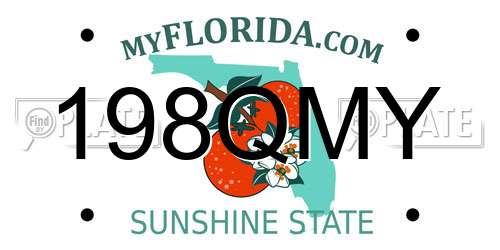 198QMY Florida License Plate
