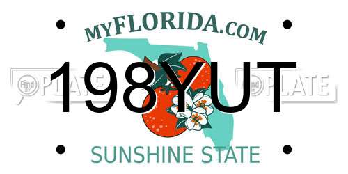 198YUT Florida License Plate