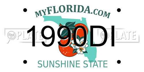 1990DI Florida License Plate