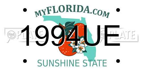 1994UE Florida License Plate