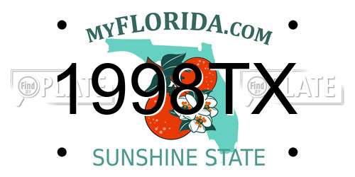 1998TX Florida License Plate