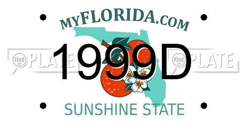 1999D Florida License Plate