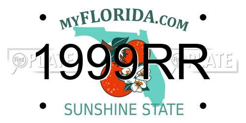 1999RR Florida License Plate