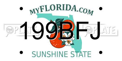 199BFJ Florida License Plate