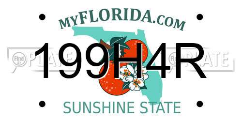 199H4R Florida License Plate