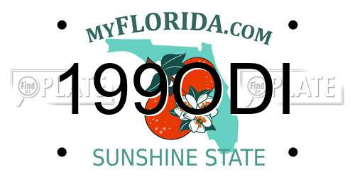 199ODI Florida License Plate