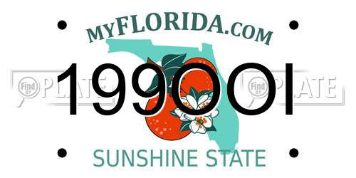 199OOI Florida License Plate