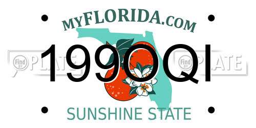 199OQI Florida License Plate
