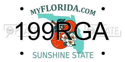 199RGA Florida License Plate