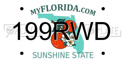 199RWD Florida License Plate