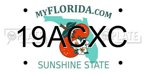 19ACXC Florida License Plate