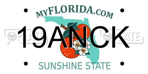 19ANCK Florida License Plate