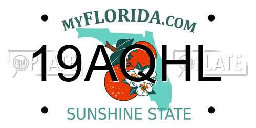 19AQHL Florida License Plate