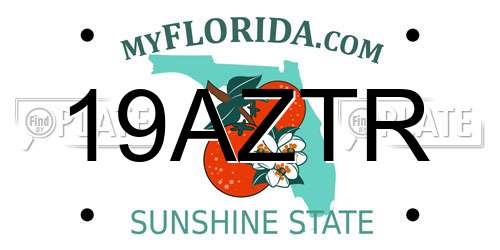 19AZTR Florida License Plate